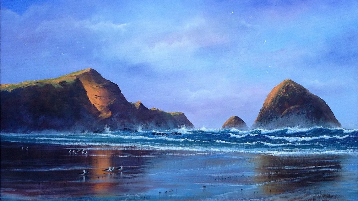 After The rain 2 410 x 510 by Vincent Basham Seascape Artist Cornwall