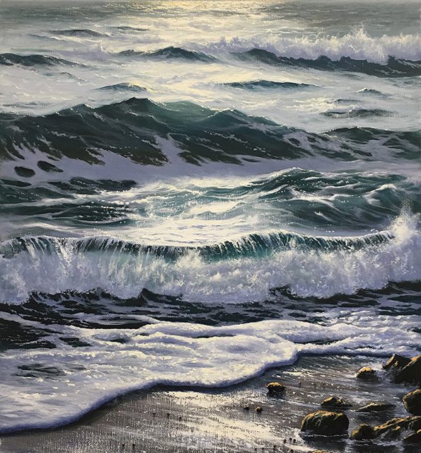 Rocky-Shore-610-x-460 Vincent Basham Seascape Artist Cornwall