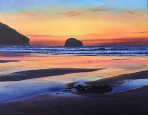 Sunset Trebarwith Strand 410 x 510